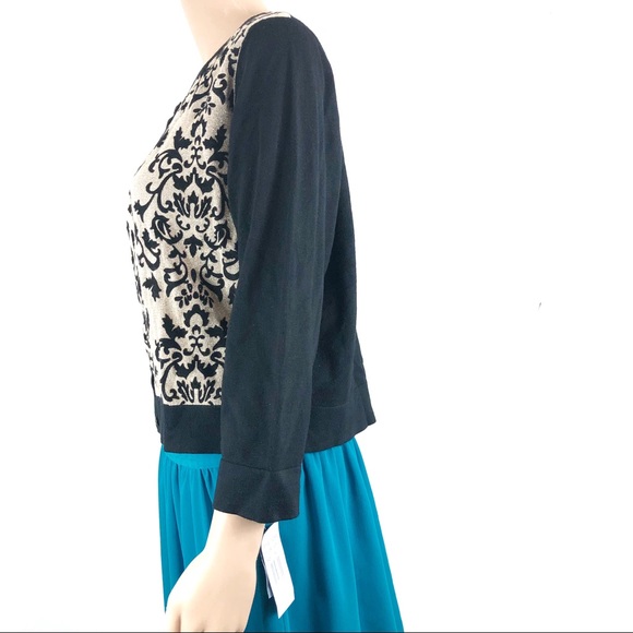 Ronni Nicole XL Brown Black Glitters Sweater - Picture 4 of 8